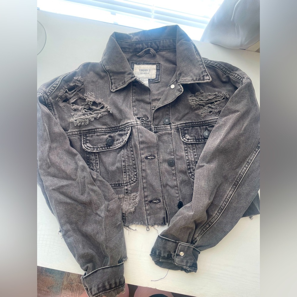 Forever 21 Cropped Jean Jacket